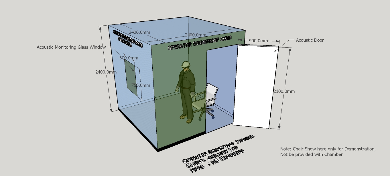 Operator Soundproof Cabin supplied to Jubliant Organisys Ltd HS